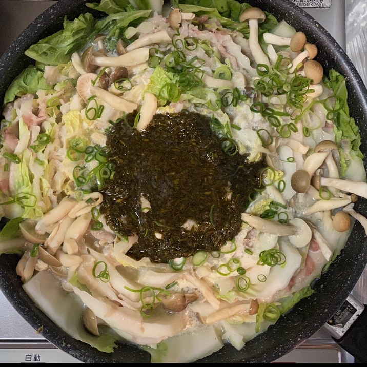 フライパンで作るアカモク豆乳ミルフィーユ鍋 レシピ 作り方 By アカモクの達人 楽天レシピ フライパンで作るアカモク豆乳ミルフィーユ鍋 レシピ 作り方 By アカモクの達人 楽天レシピ